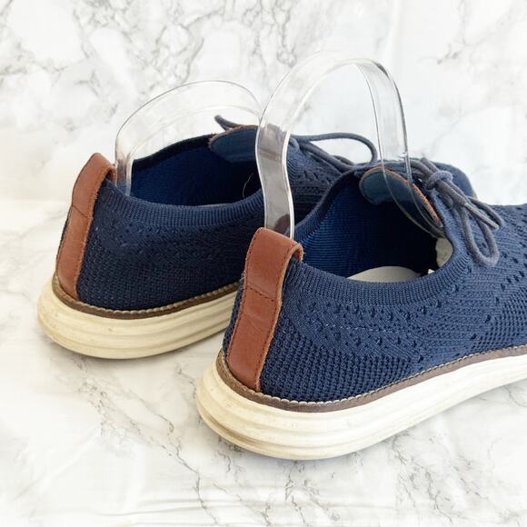 COLE HAAN Original Grand Stitchlite Wingtip Oxfords Navy Blue 8